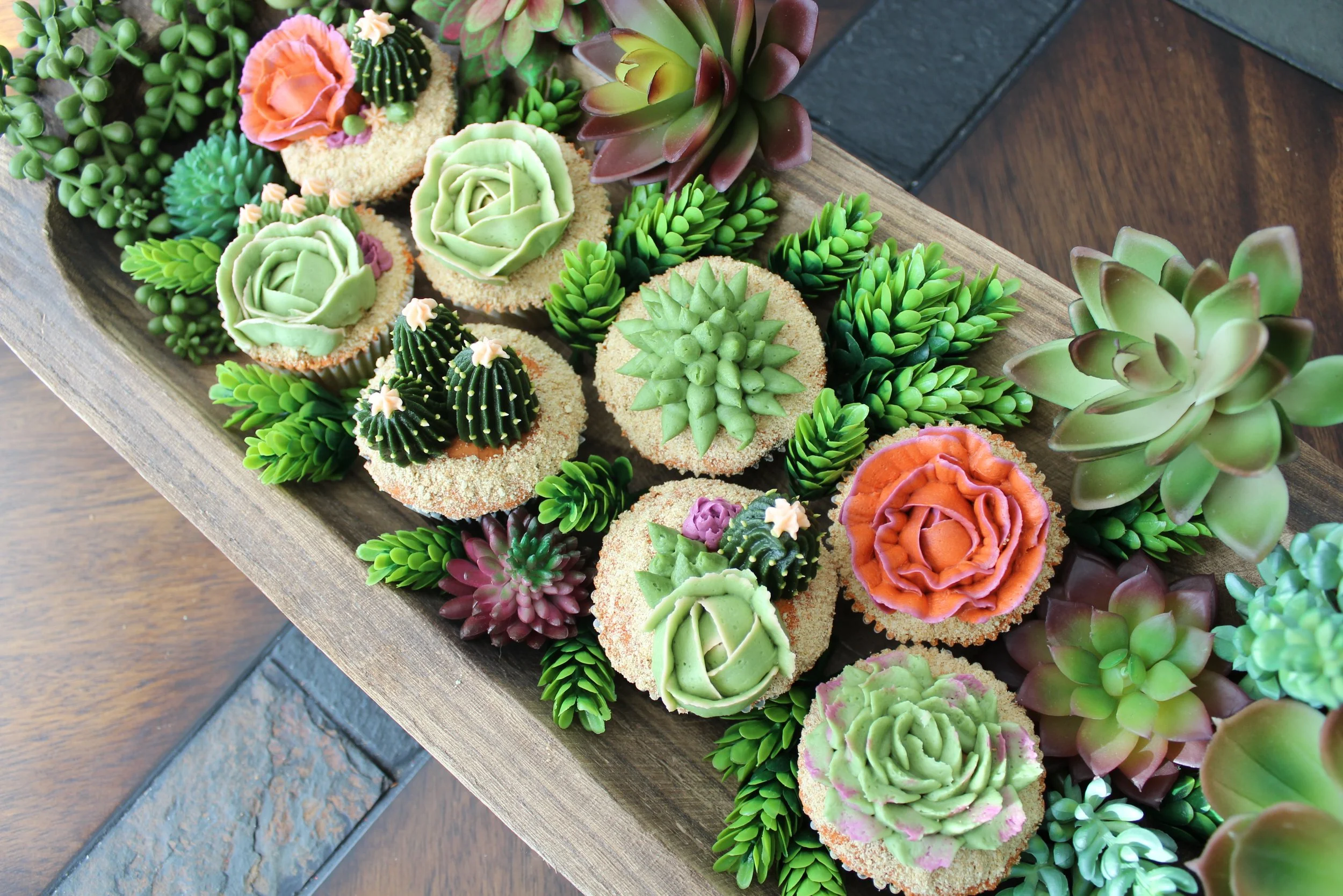 Sweet Succulent Cupcakes | Salty Cat Sweets
